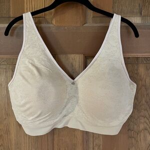 NEW Breezies Floral Jacquard Underwire T-Shirt Bra Sunbeige size 40DDD A648377